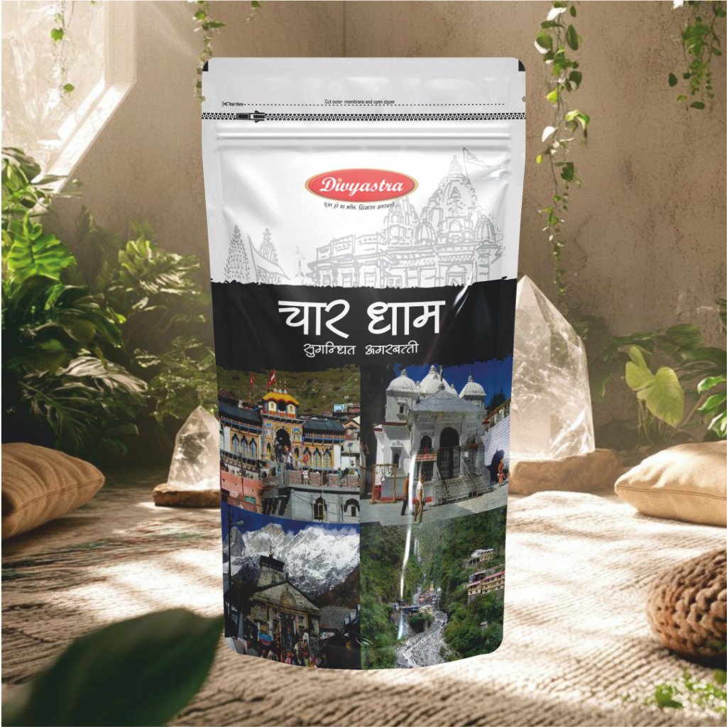 Divyastra Char Dham Incense Stick Zipper - Pack of 12