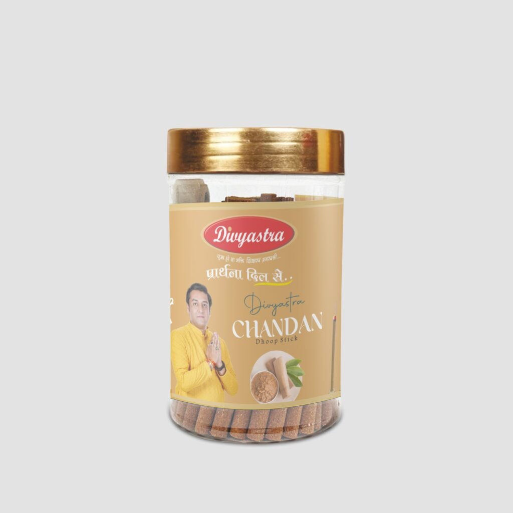 Divyastra Chandan Jar Dhoop Stick  - Pack of 12