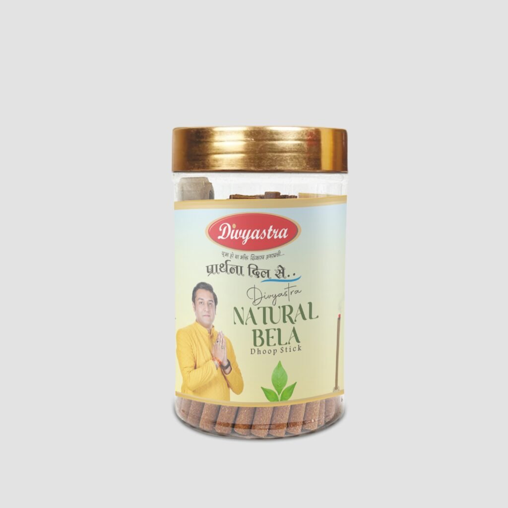 Divyastra Natural Bela Jar Dhoop Sticks - Pack of 12