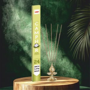 Divyastra Camphor 24 inch Long Incense Sticks - Pack of 12