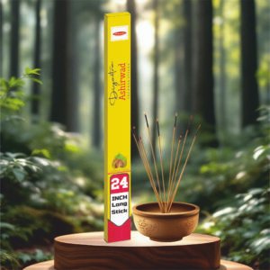 Divyastra Ashirwad 24 inch Long Incense Sticks - Pack of 12