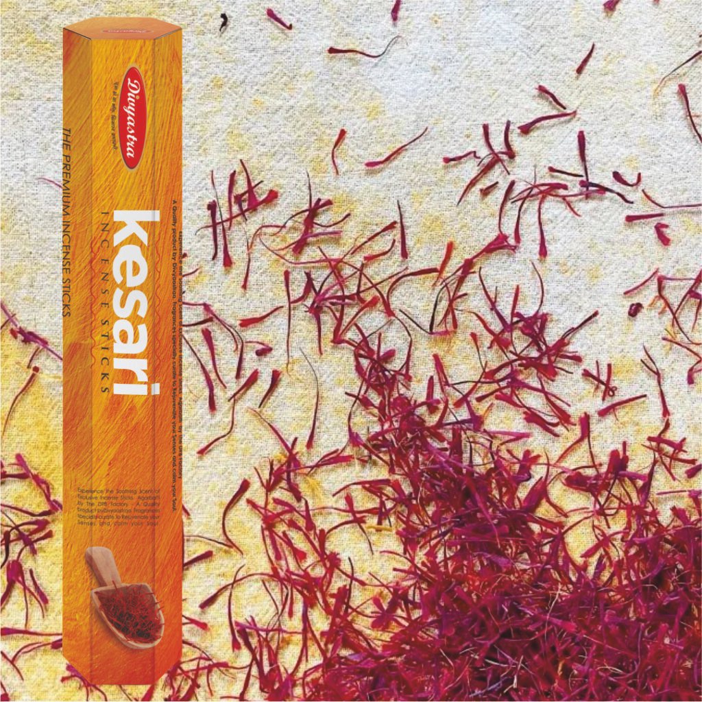 Divyastra Hexa Kesari Incense Sticks - Pack of 12