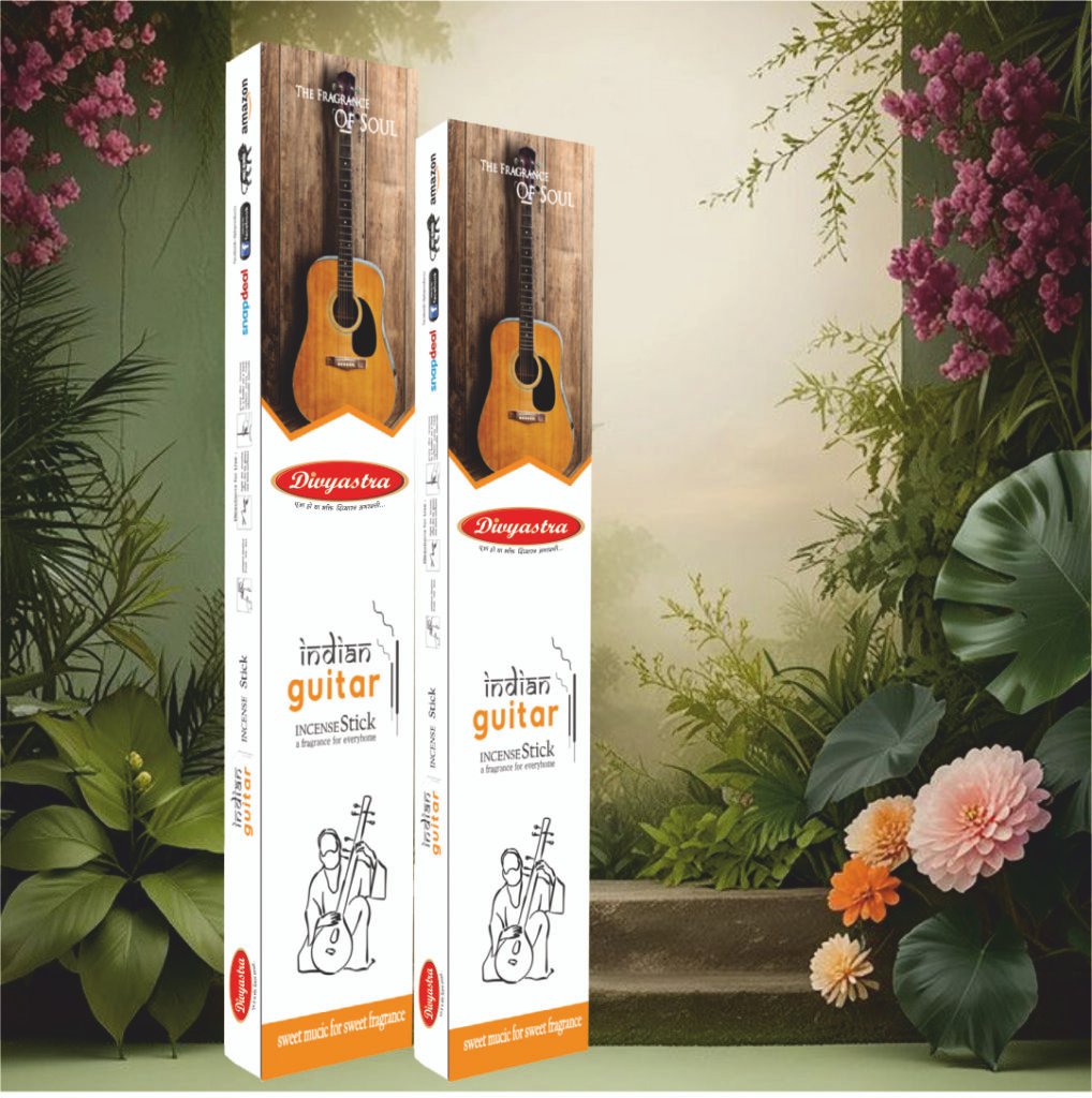 Divyastra Indian Guitar Incense Stick - Pack of 12