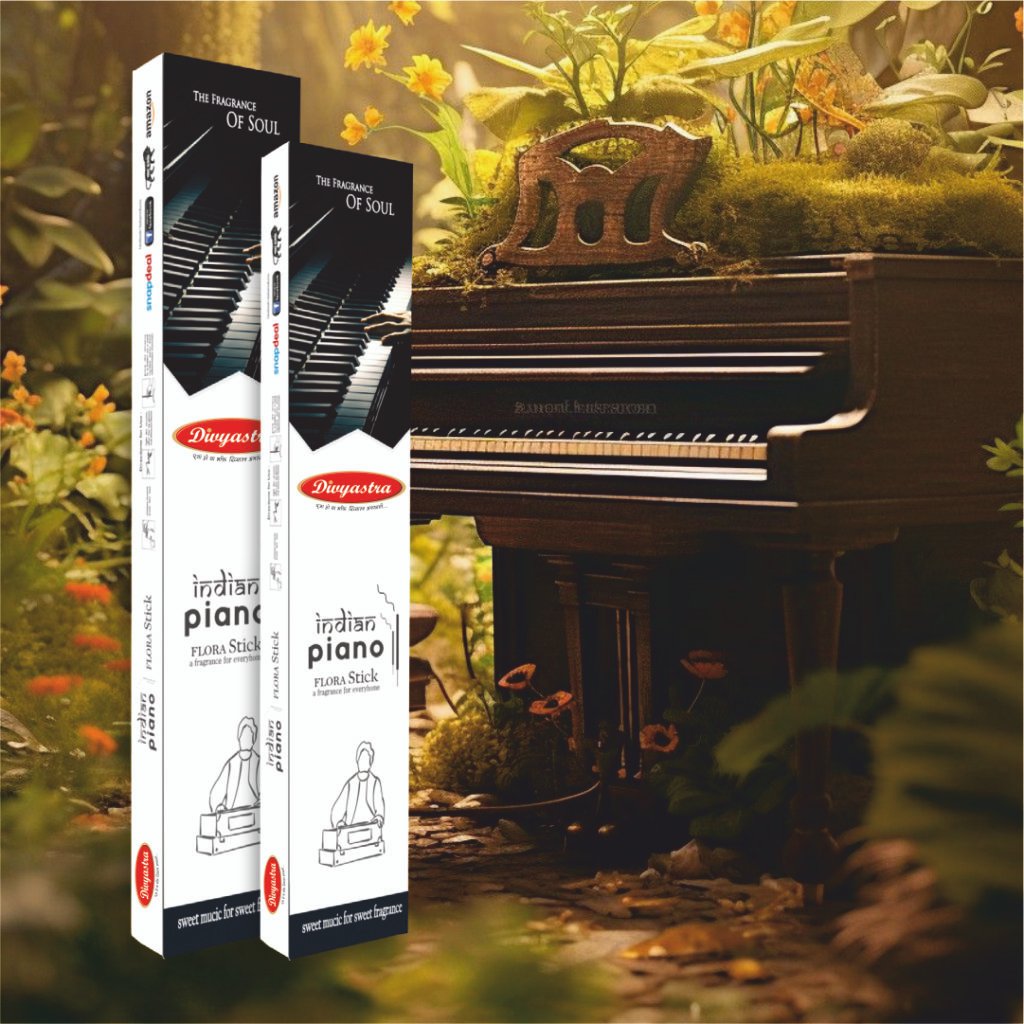 Divyastra Indian Piano Incense Stick - Pack of 12