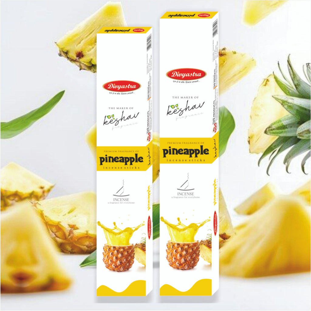 Divyastra Family Keshav Pineapple Incense Stick - Pack of 12
