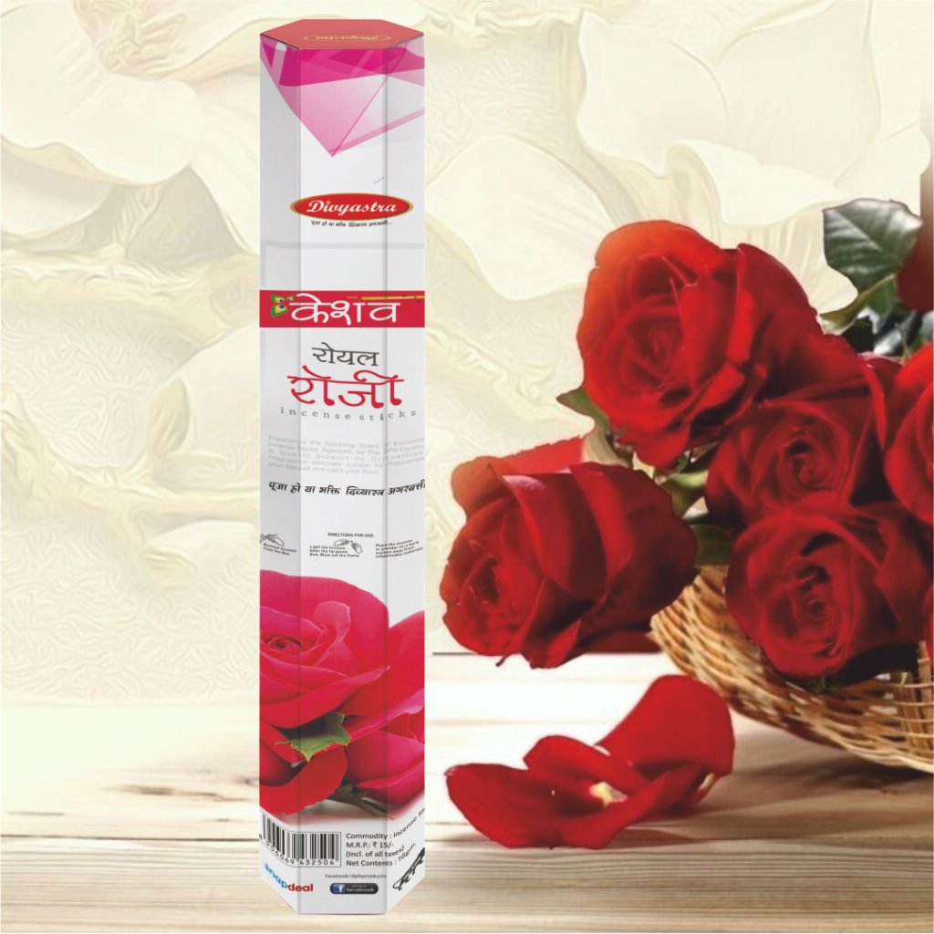 Divyastra Hexa Royal Rosi Incense Sticks - Pack of 12