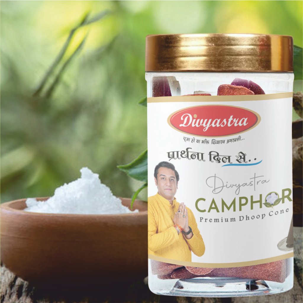 Divyastra Camphor Jar Dhoop Cone - Pack of 12