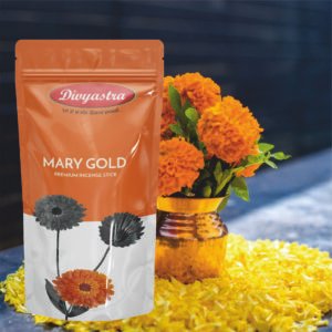 Divyastra Mary Gold Incense Stick Zipper - Pack of 12