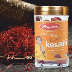 Divyastra Kesari Jar Dhoop Cone - Pack of 12