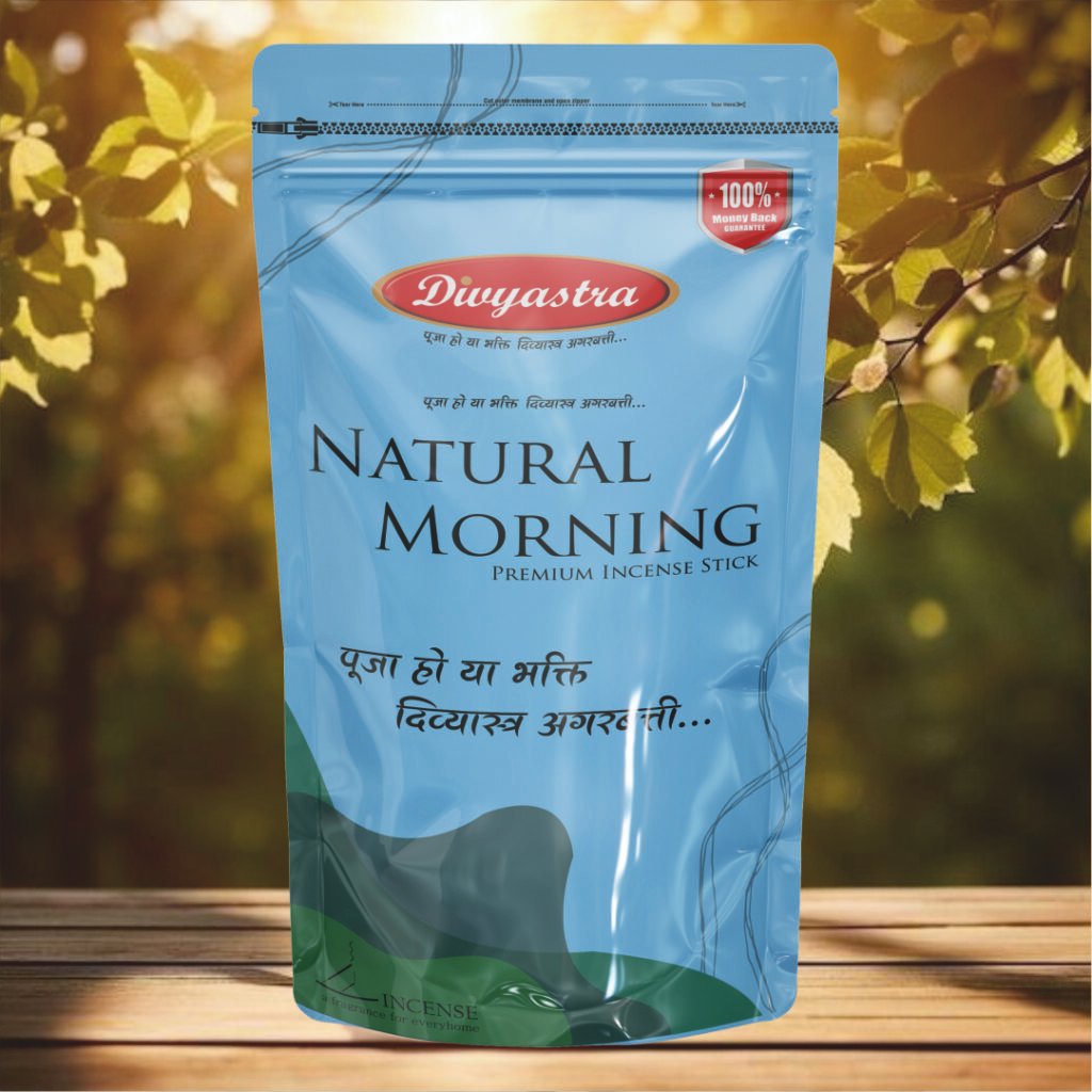 Divyastra Natural Morning Incense Stick Zipper - Pack of 12