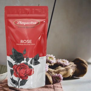 Divyastra Rose Incense Stick Zipper - Pack of 12