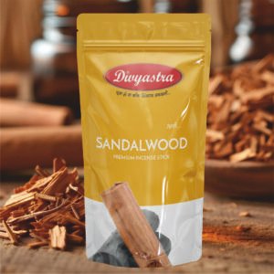 Divyastra Sandalwood Incense Stick Zipper - Pack of 12