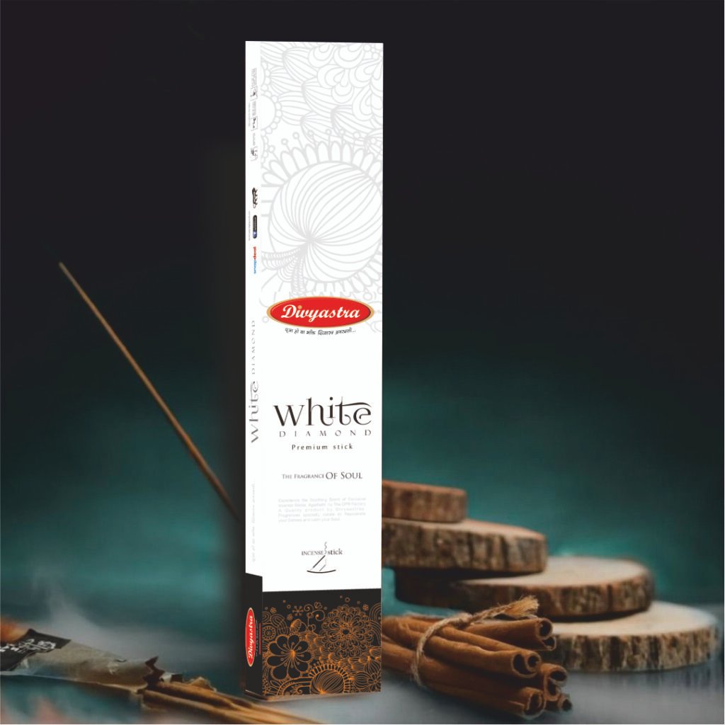 Divyastra Family White Diamond Incense Stick - Pack of 12
