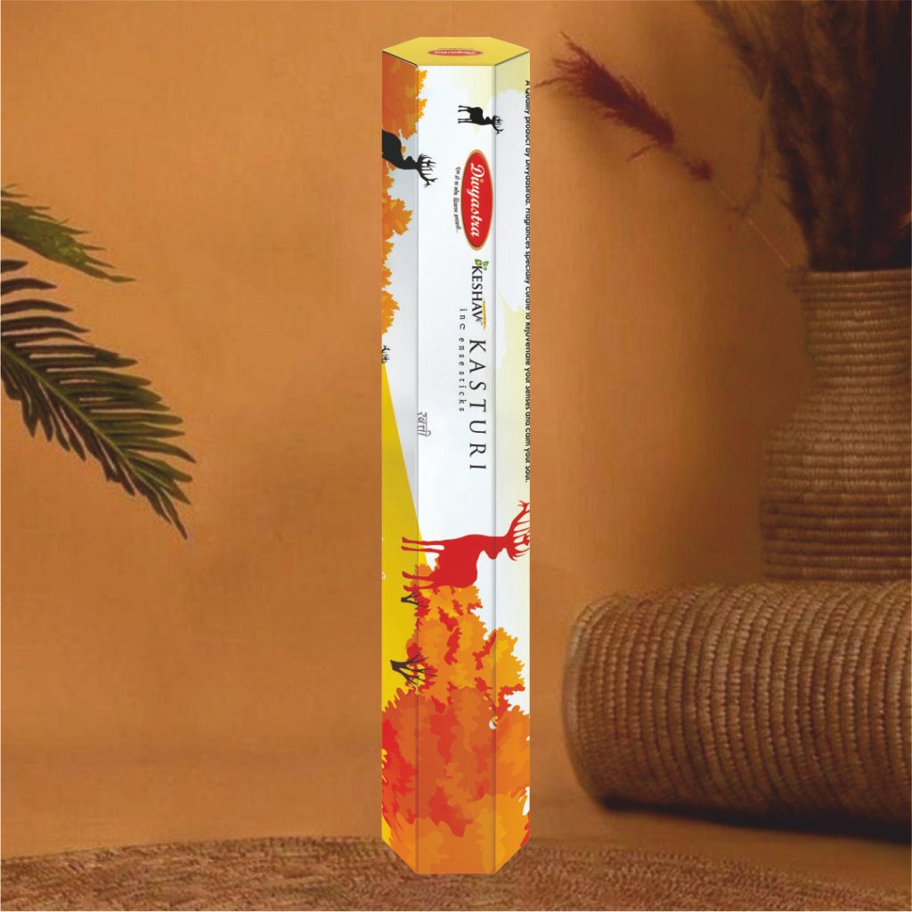 Divyastra Hexa Keshav Kasturi Incense Sticks - Pack of 12