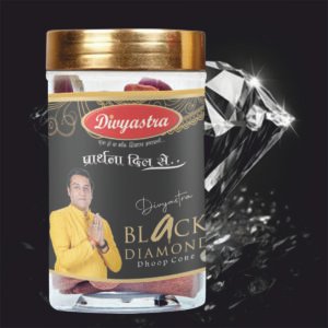 Divyastra Black Diamond Jar Dhoop Cone - Pack of 12