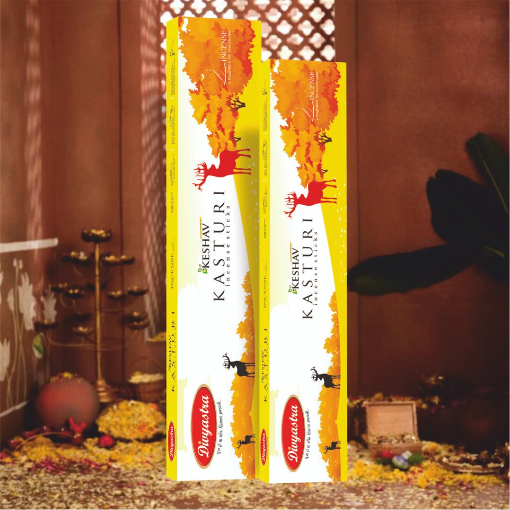 Divyastra Keshav Kasturi Incense Stick - Pack of 12
